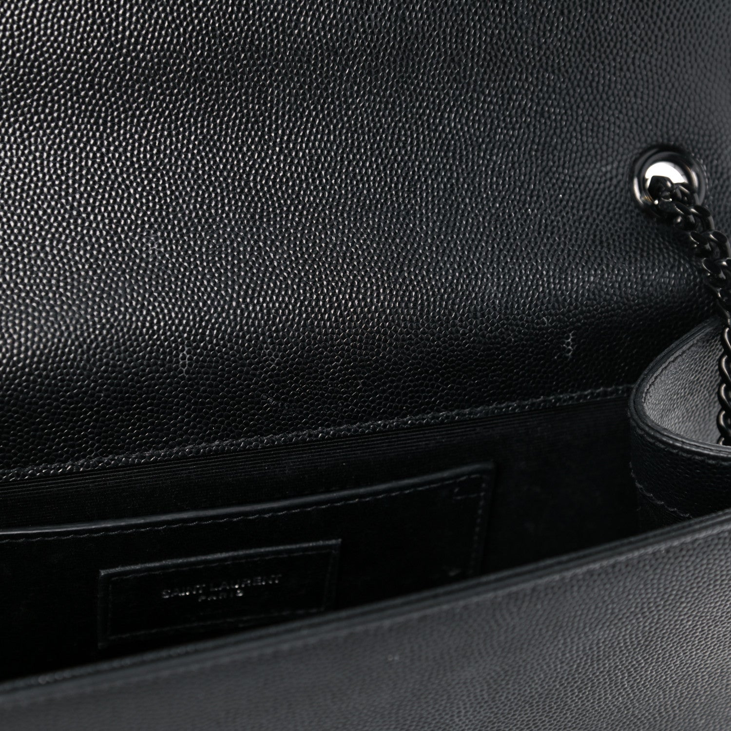 Saint Laurent Grain De Poudre Medium Classic Monogram Kate Satchel Black 10 of 13