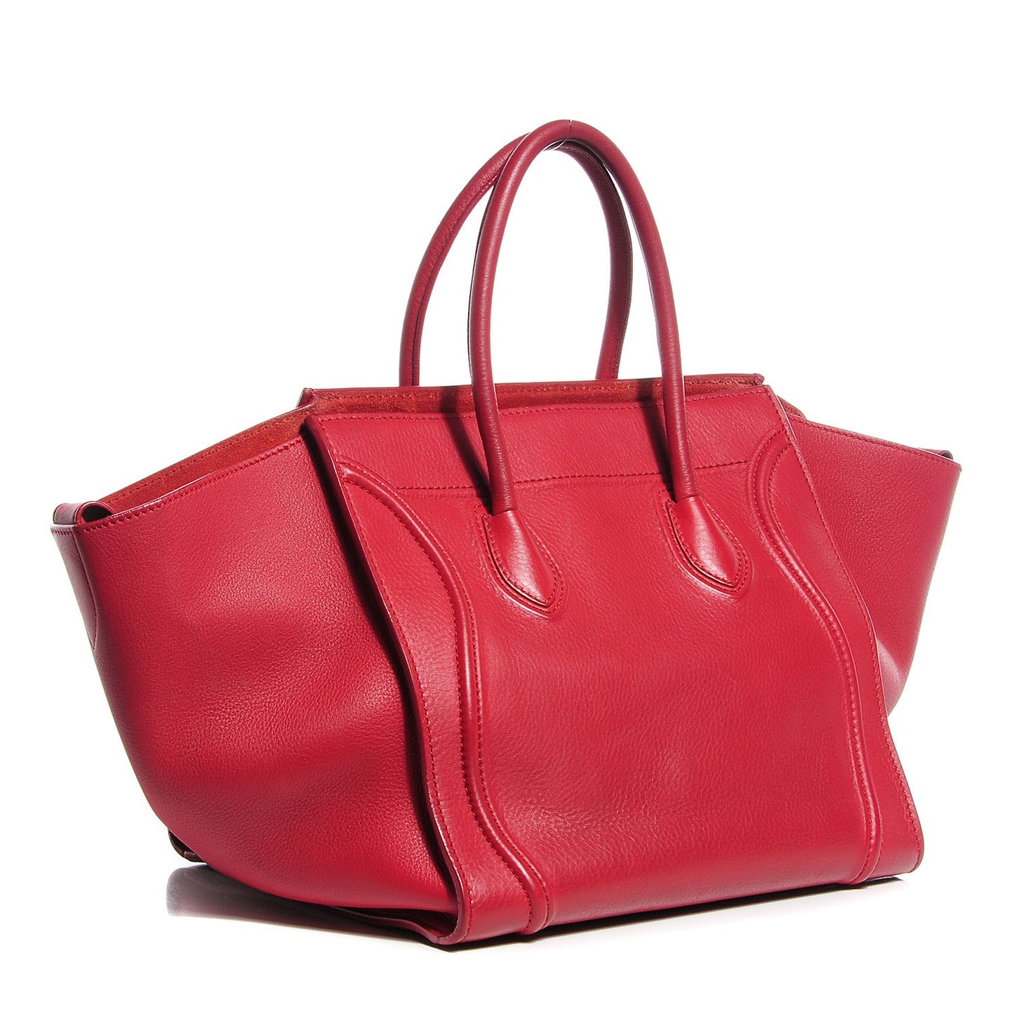 Supple Calfskin Medium Phantom Luggage Red