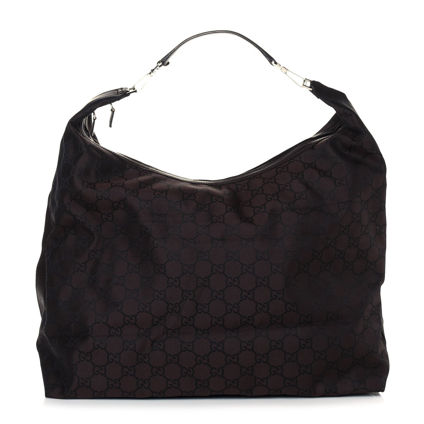 Nylon Monogram Extra Large Hobo Dark Brown