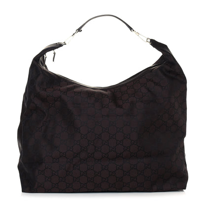 Gucci Nylon Monogram Extra Large Hobo Dark Brown 1 of 15
