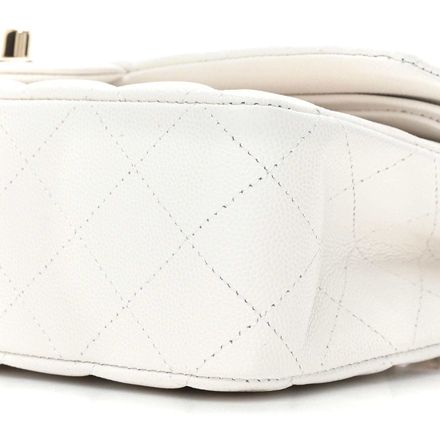 Chanel Caviar Quilted Medium Double Flap White 9 of 11