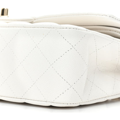 Chanel Caviar Quilted Medium Double Flap White 9 of 11
