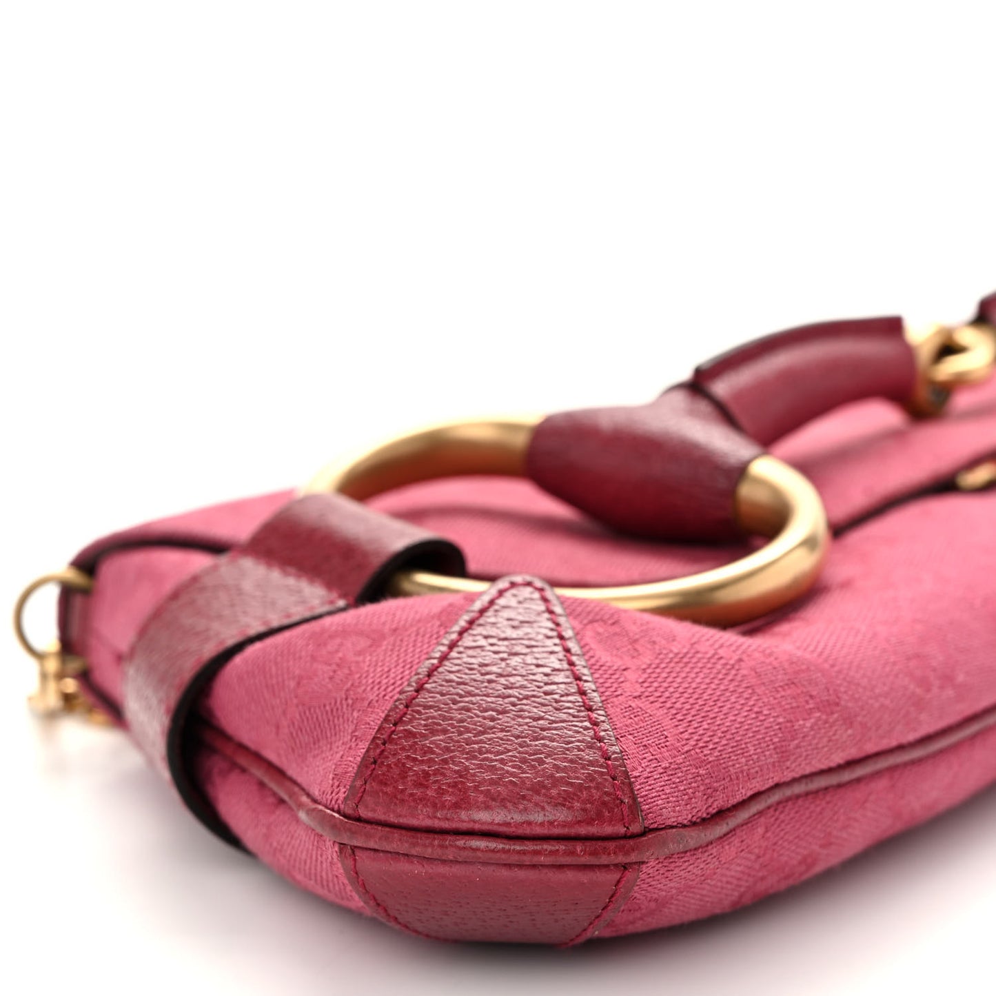 Monogram Horsebit Chain Clutch Pink