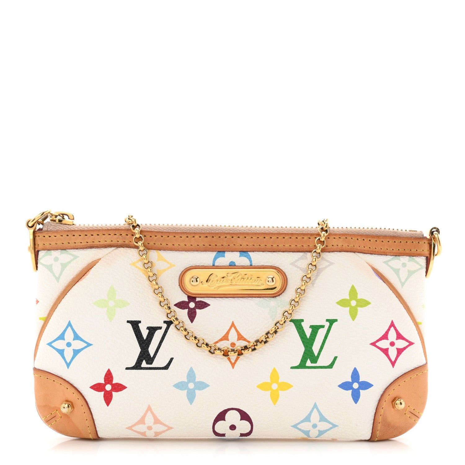 Louis Vuitton Monogram Multicolor Pochette Milla MM White 1 of 9