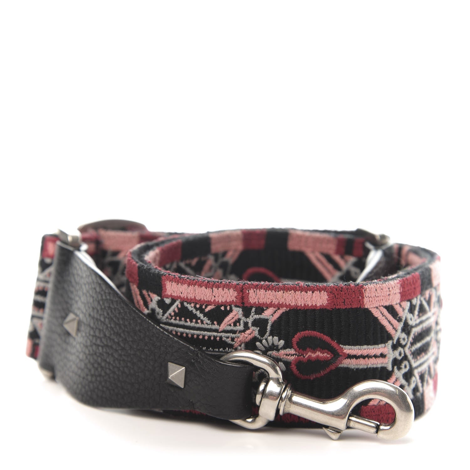Valentino Garavani Canvas Loveblade Embroidered Rockstud Guitar Strap Multicolor 1 of 3