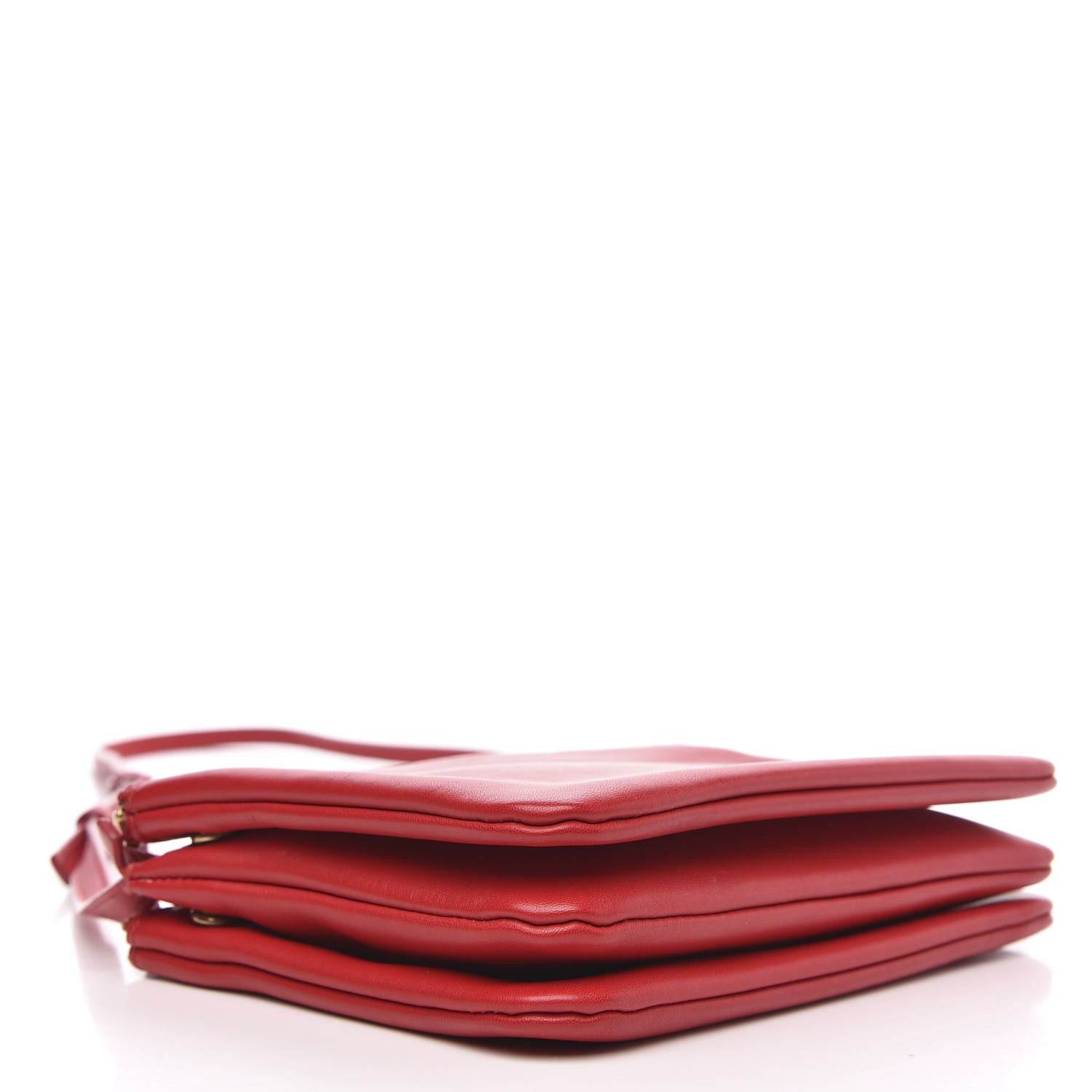 Celine Lambskin Small Trio Crossbody Bag Red 4 of 12