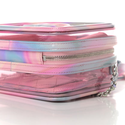 Chanel PVC Patent Calfskin Patent Lambskin Small CC Vanity Case Pink 10 of 11