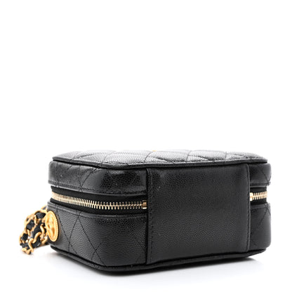 Chanel Caviar Quilted Twist Your Buttons Clutch With Chain Black 4 of 11