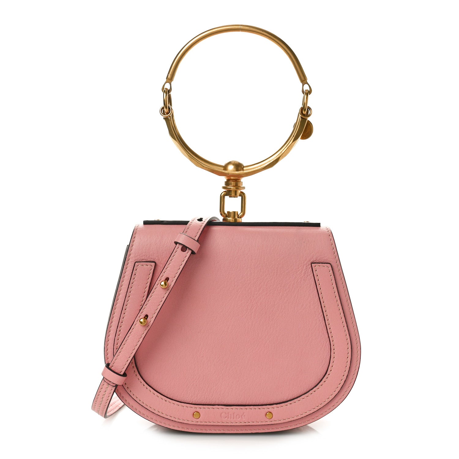 Chloe Calfskin Suede Small Nile Bracelet Bag Ideal Blush 1 of 8
