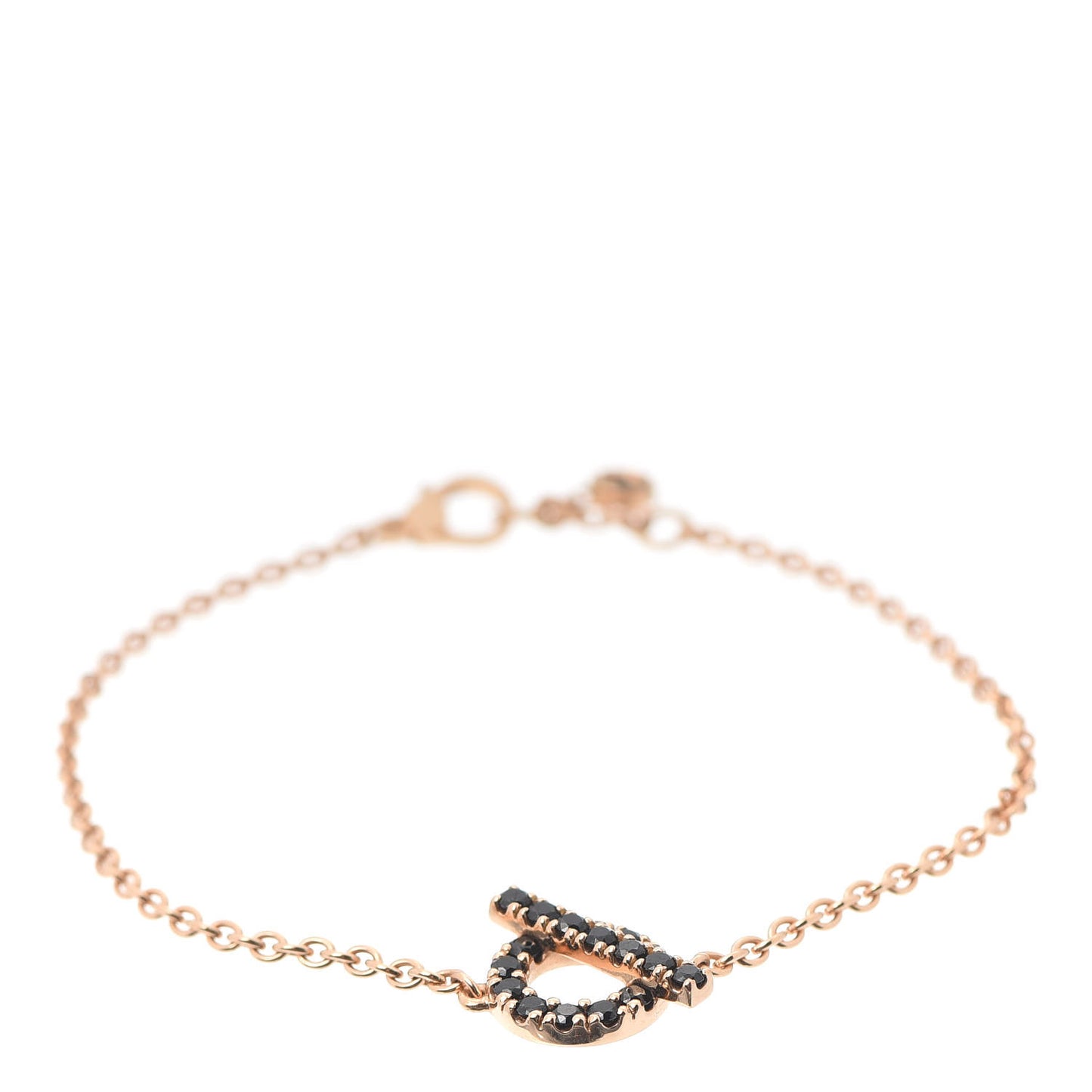 18K Rose Gold Black Spinel Finesse Bracelet LG