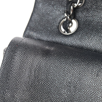 Chanel Iridescent Caviar Quilted Medium Double Flap Black 10 of 13
