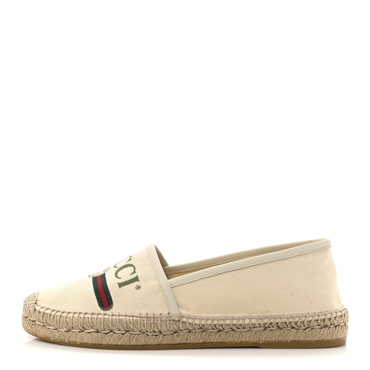 Canvas Logo Espadrilles 39.5 Greggio White