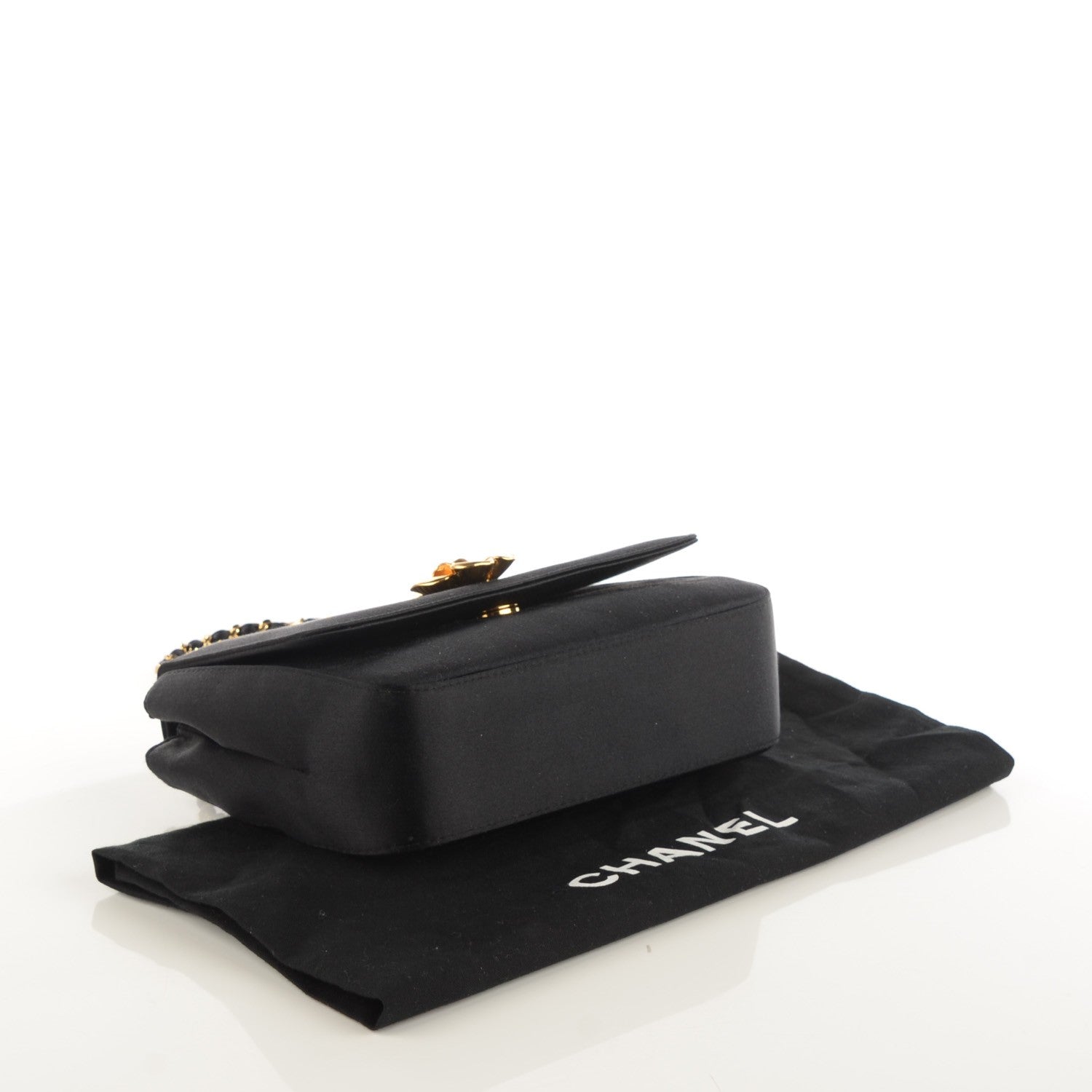 Chanel Satin Mini Camellia Flap Black 4 of 8