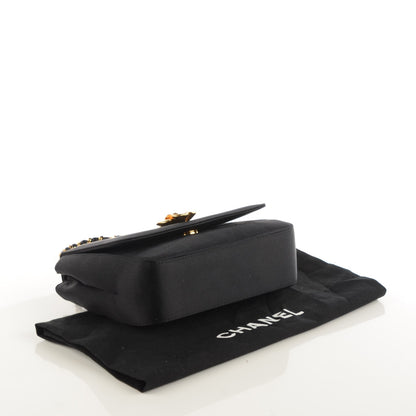 Chanel Satin Mini Camellia Flap Black 4 of 8