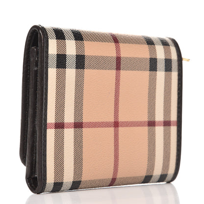 Burberry Haymarket Check Medium Leighton Wallet Chocolate 3 of 8