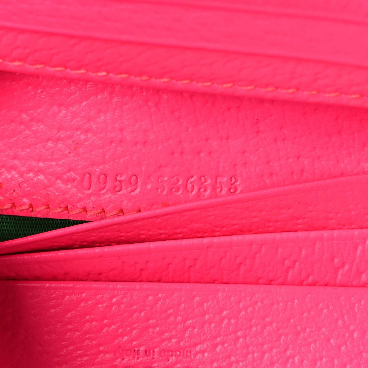 Gucci Calfskin Flora Print Zumi Card Case Fuxia Fluo 7 of 12