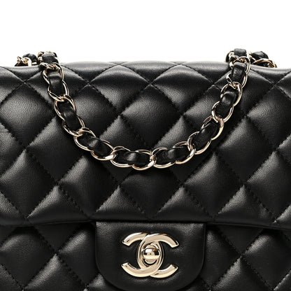 Chanel Lambskin Quilted Mini Square Flap Black 9 of 12