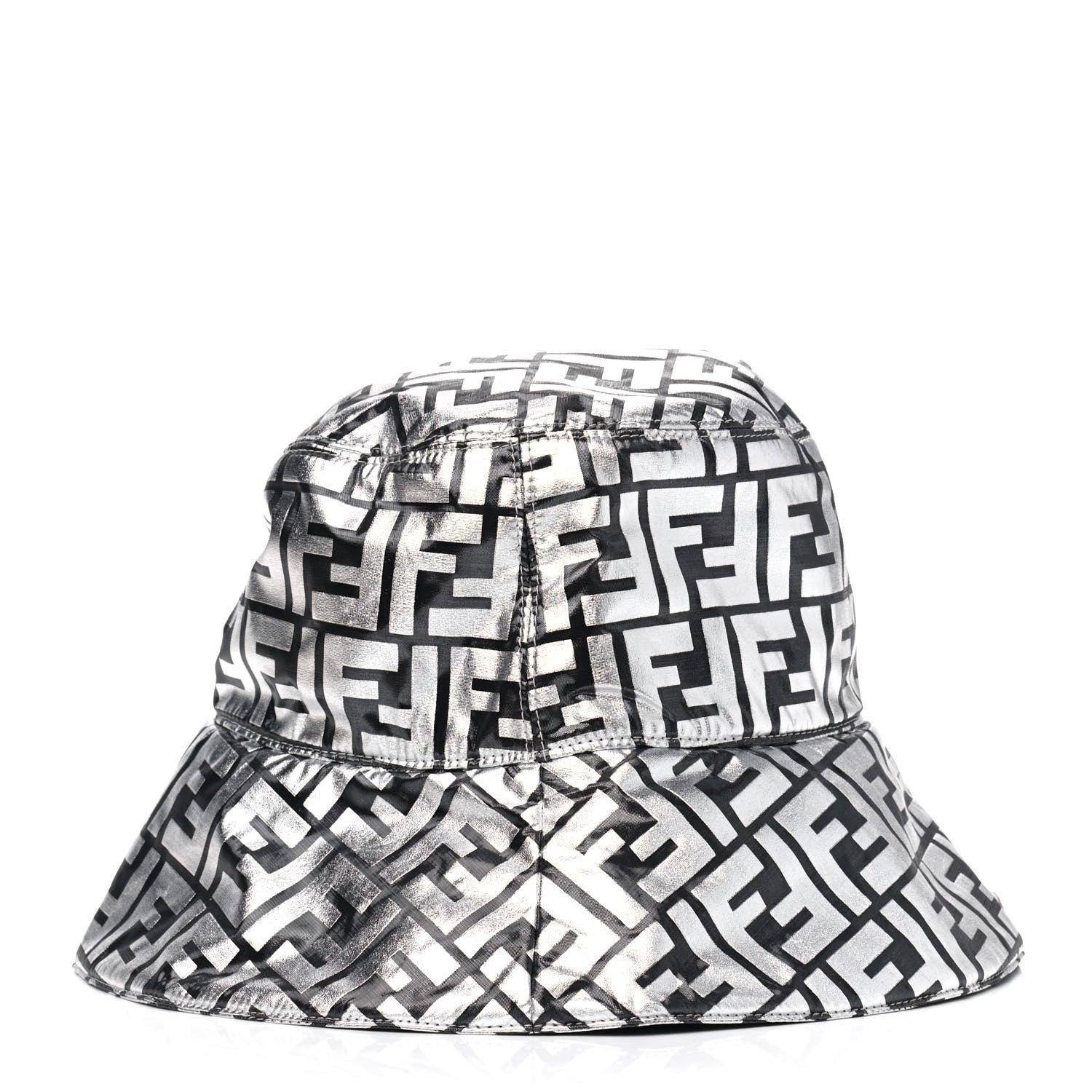 Fendi Nylon Prints On Monogram FF Bucket Hat L Silver 2 of 3