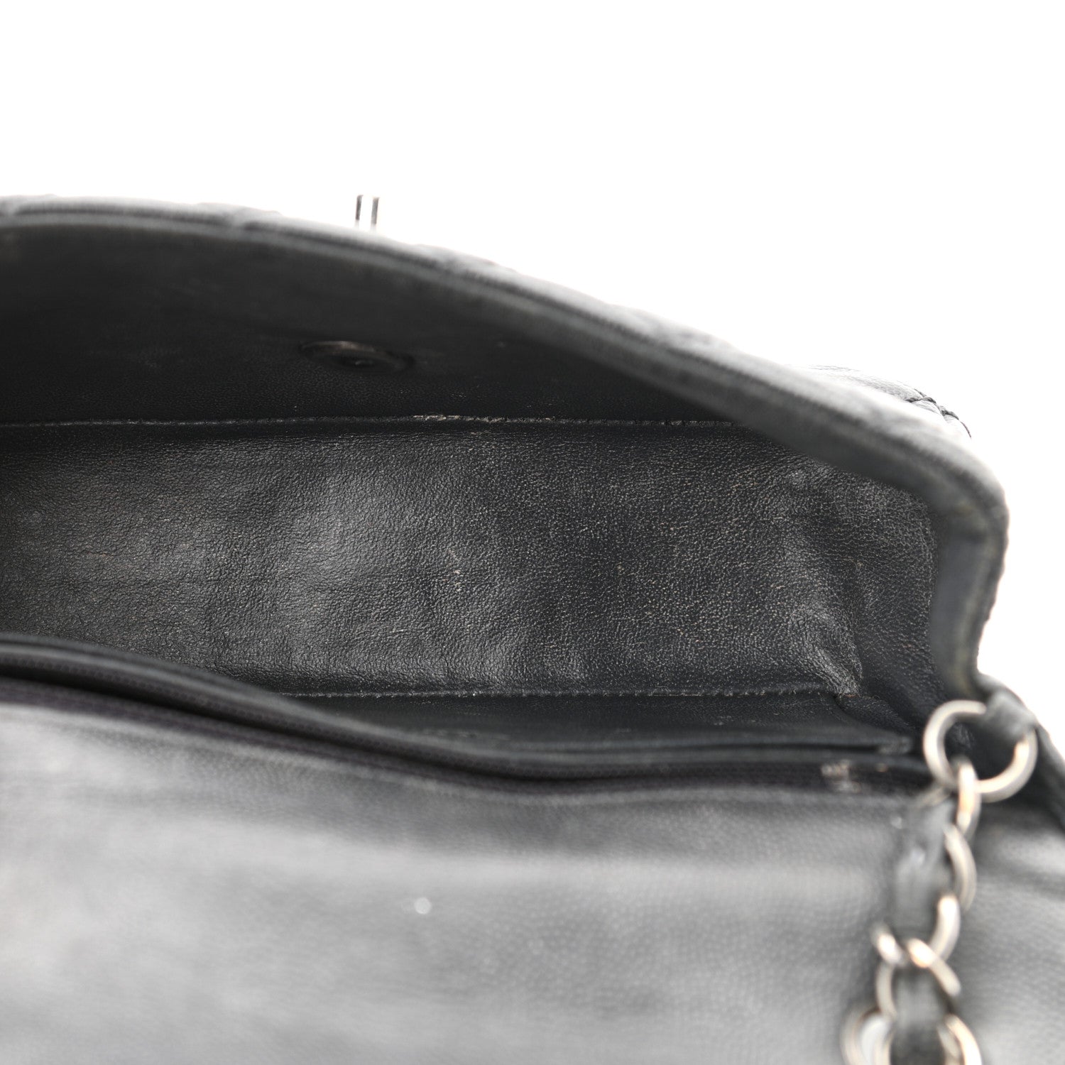 Chanel Washed Caviar Quilted Mini Rectangular Flap Charcoal 5 of 12