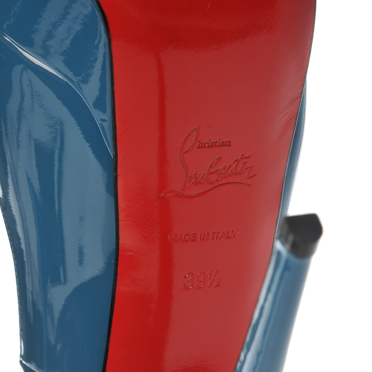 Patent Lady Peep 150 Pumps 39.5 Ocean