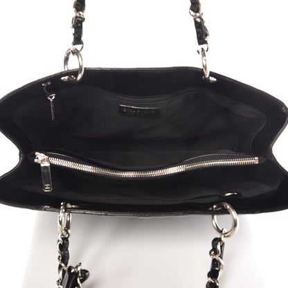 Chanel Patent Quilted Grand Shopping Tote GST Black 5 of 11