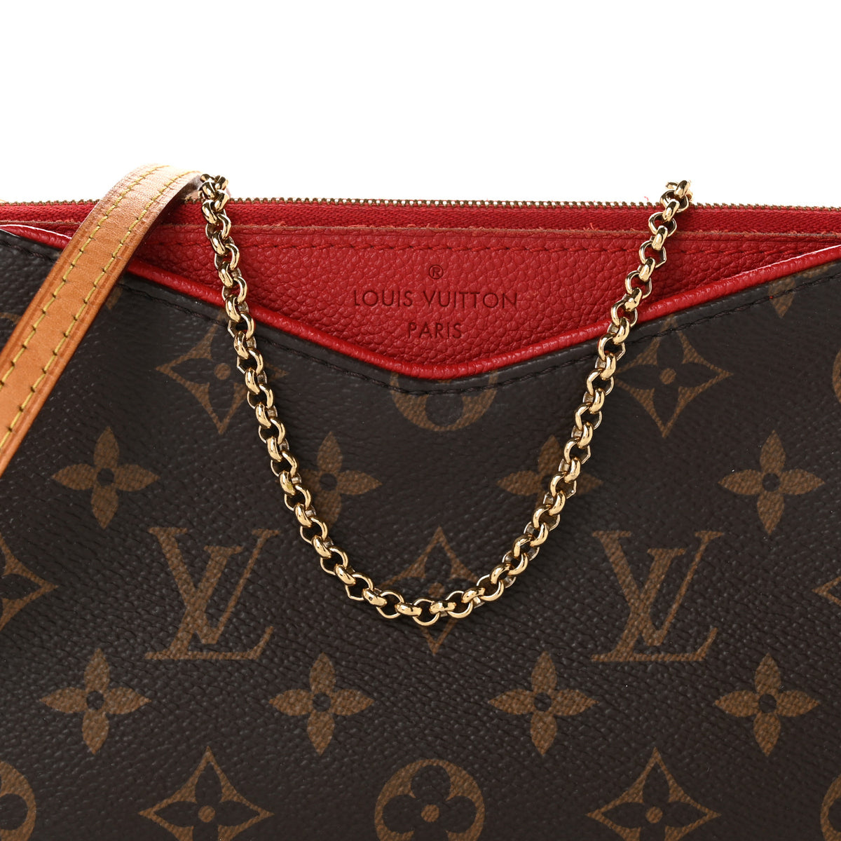 Monogram Pallas Clutch Cherry