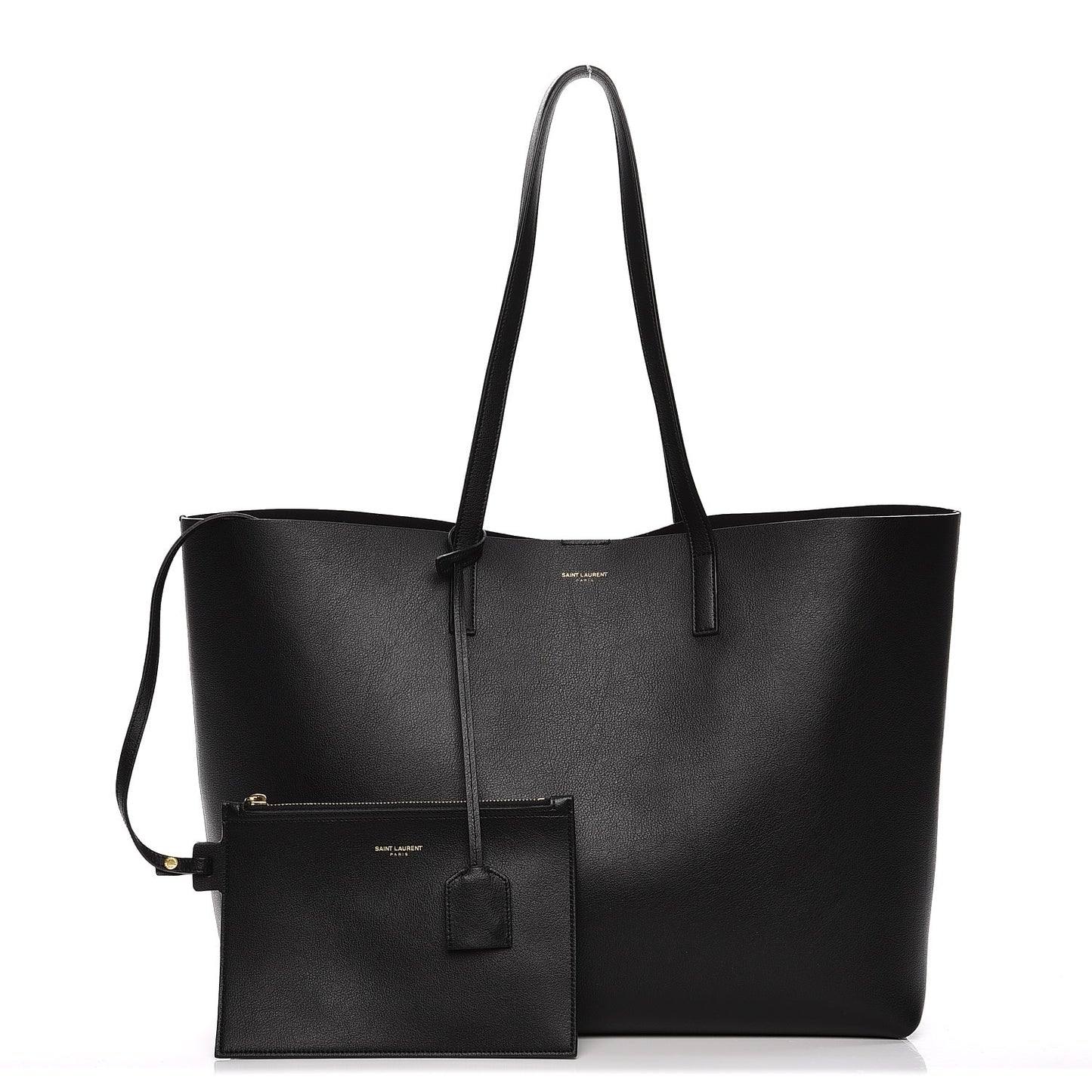 Calfskin Large Shopping Tote Black