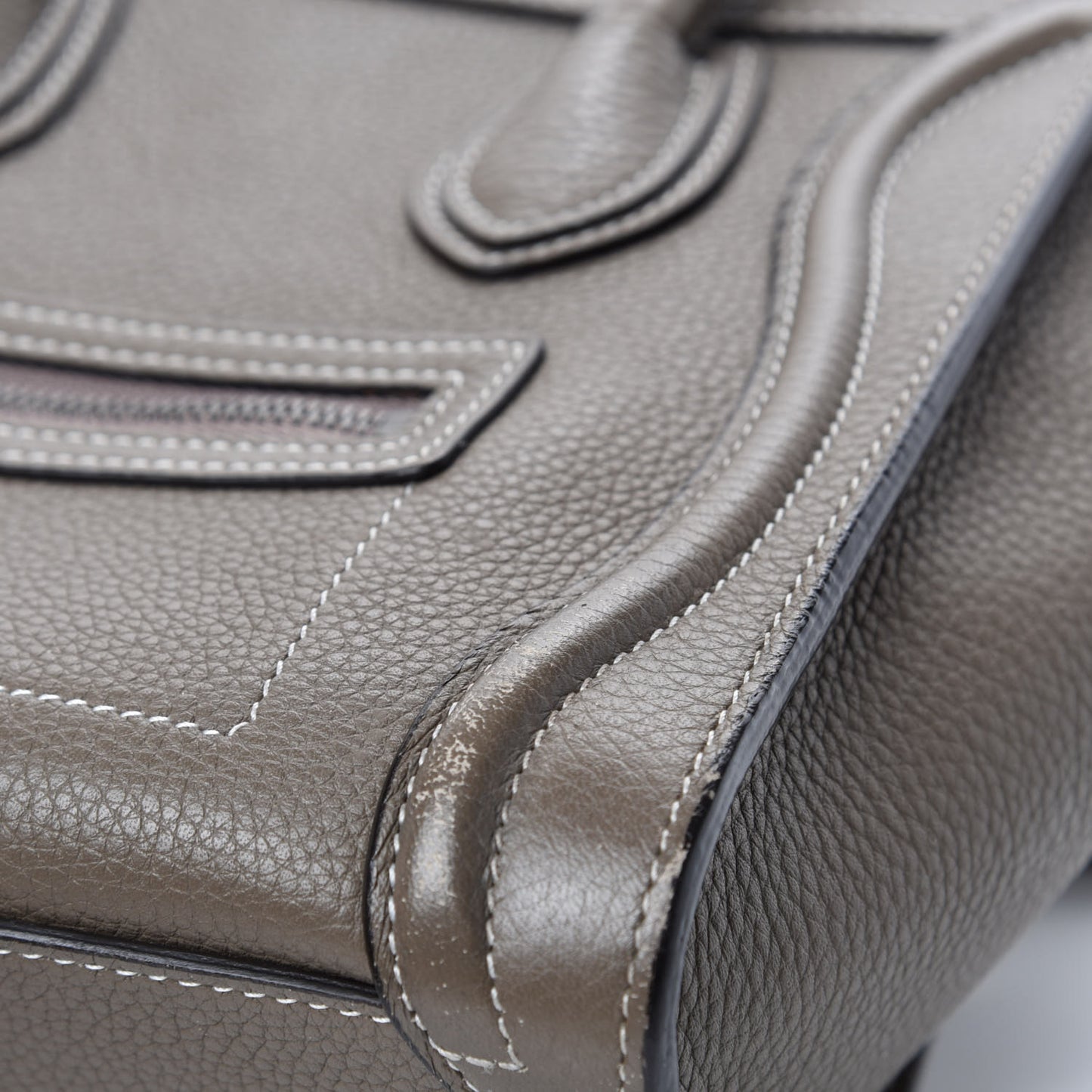 Drummed Calfskin Nano Luggage Souris