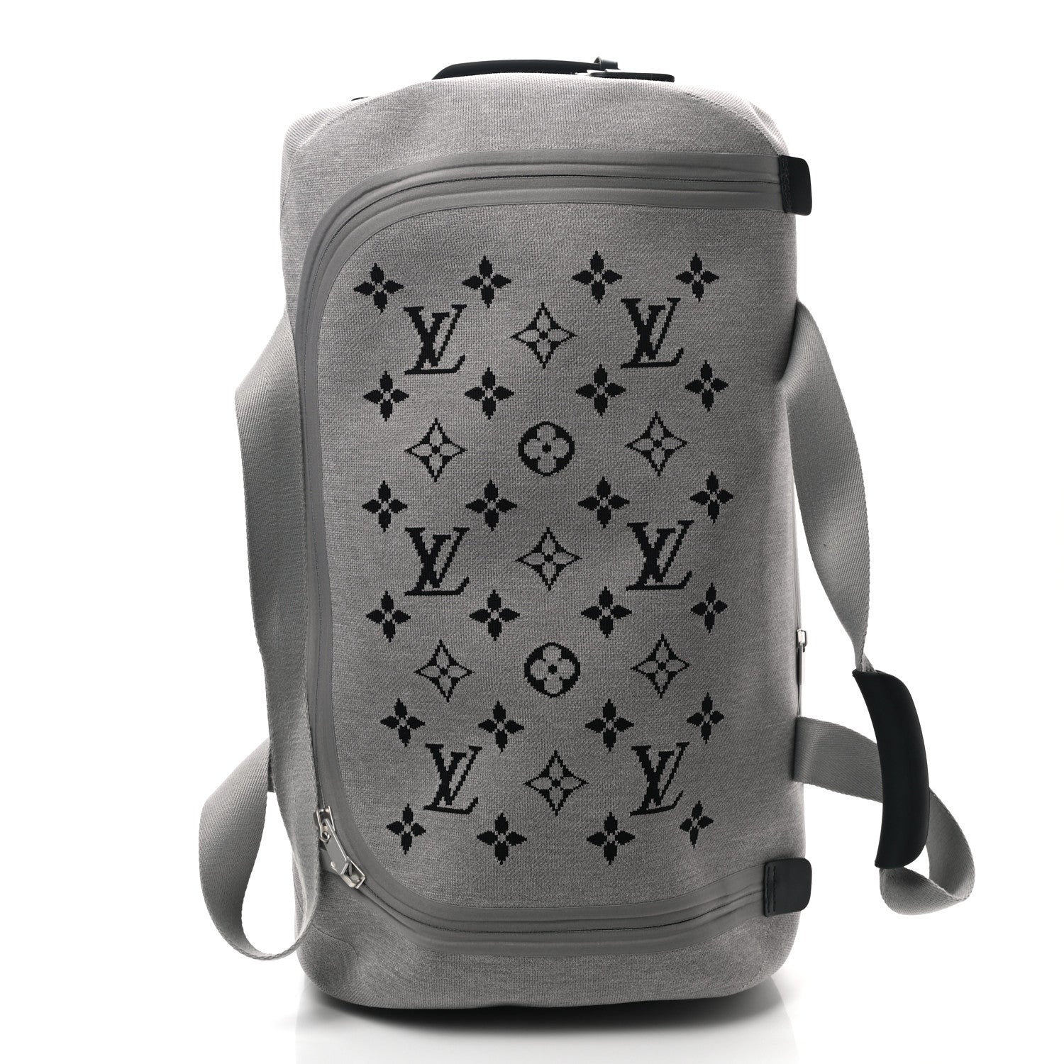 Louis Vuitton Knit Monogram Horizon Soft Duffle 55 Grey 2 of 10