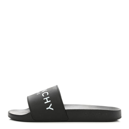 Givenchy Rubber Logo Pool Slide Sandals 40 Black 1 of 11