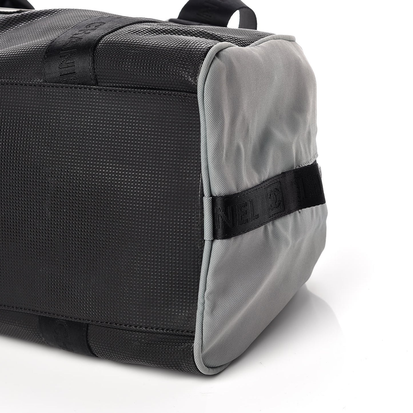 Nylon Sport Logo Duffel Black Blue