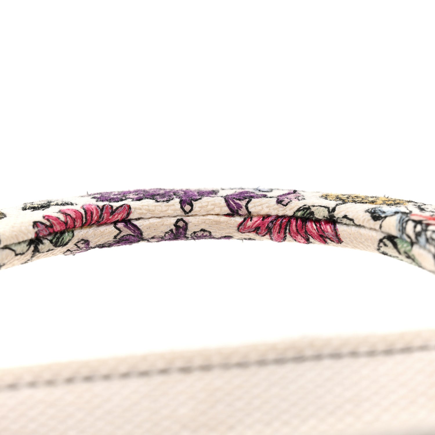 Christian Dior Canvas Florilegio Embroidered Medium Lady D-Lite White Multicolor 13 of 15