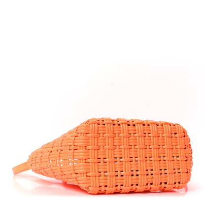 Balenciaga Varnished Faux Calfskin Braided XS Bistro Basket Fluo Orange 4 of 10