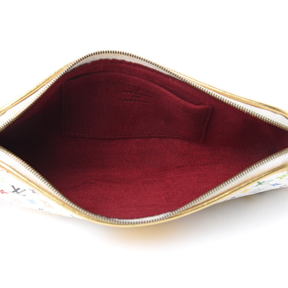 Louis Vuitton Monogram Multicolor Kate Clutch White 5 of 10