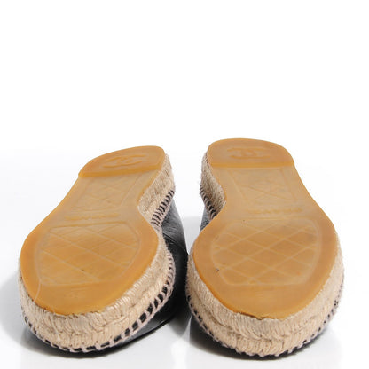 Chanel Lambskin CC Espadrilles 39 Black 5 of 7