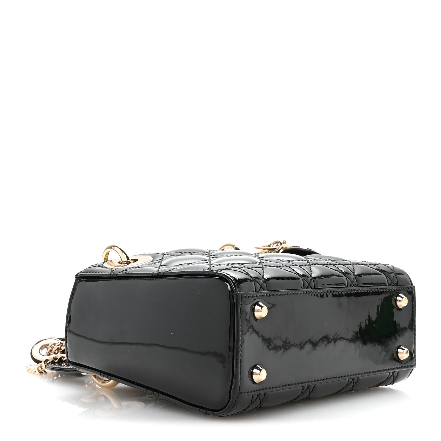 Christian Dior Patent Cannage Mini Lady Dior Black 4 of 11