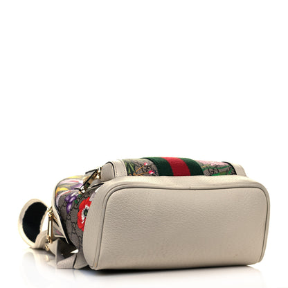 Gucci GG Supreme Monogram Flora Web Small Ophidia Day Backpack White 4 of 12