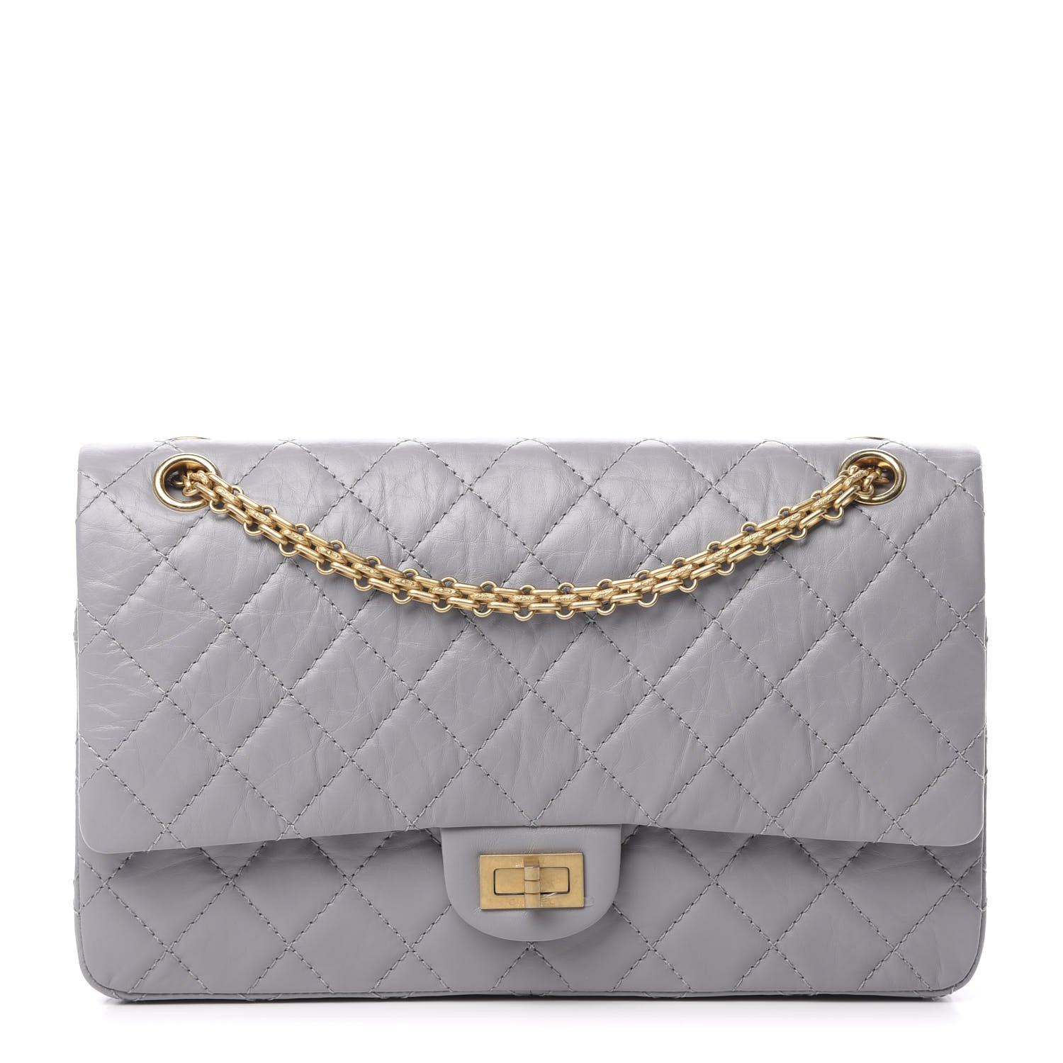 Chanel Aged Calfskin Quilted 2.55 Reissue 226 Flap Grey 1 of 11