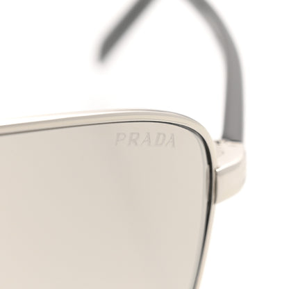 Prada Metal Shield Sunglasses SPR 69ZS Silver Light Grey 7 of 8