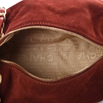 Chanel Suede CC Shoulder Bag Dark Orange 5 of 7