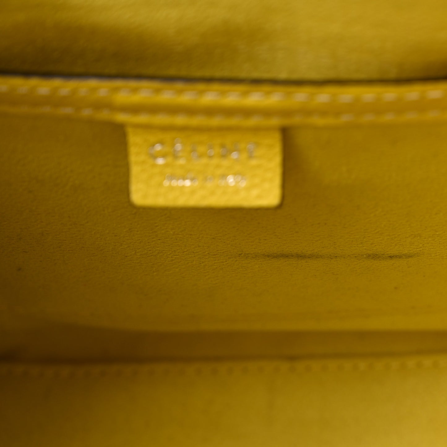 Drummed Calfskin Nano Luggage Citron