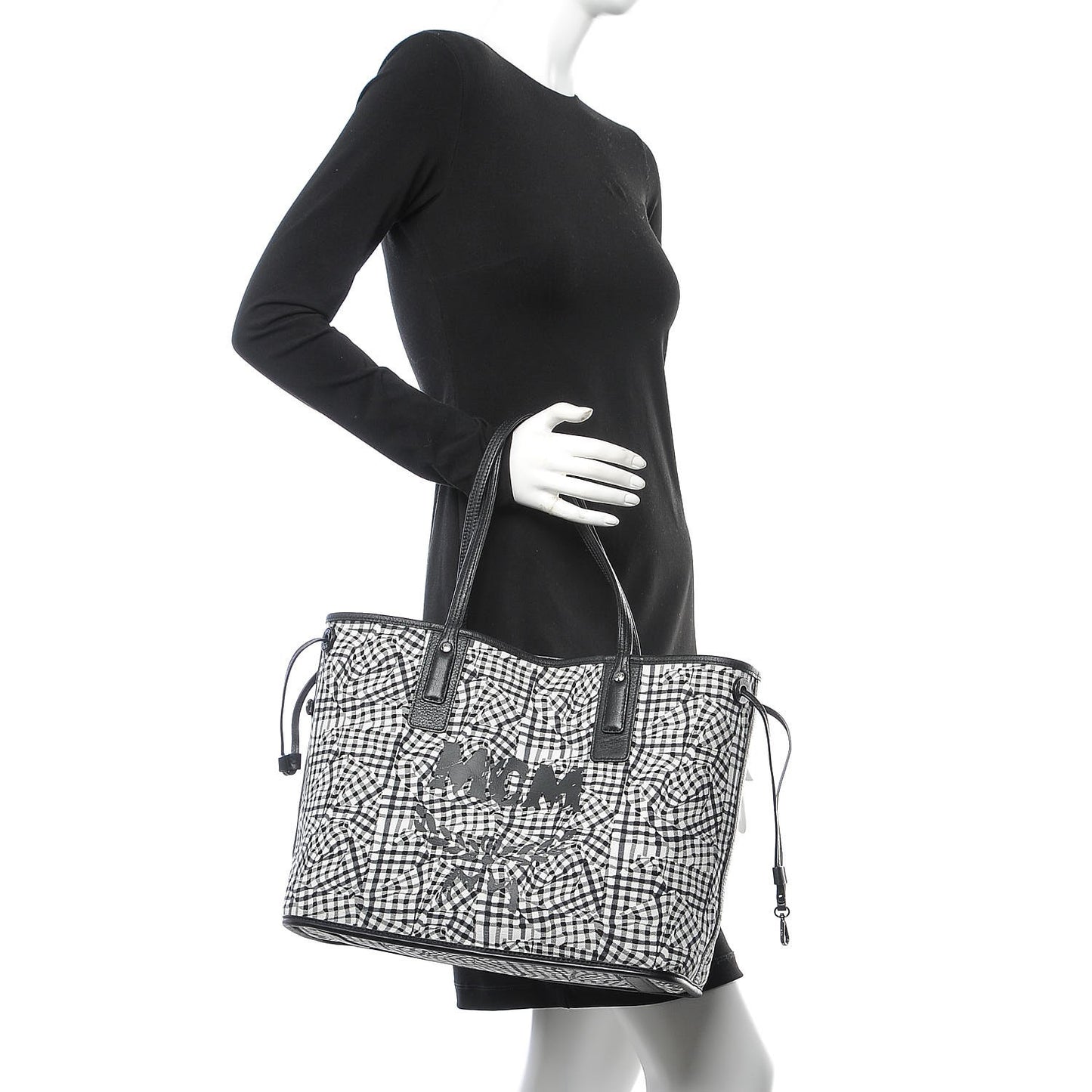 Visetos Medium Liz Reversible Shopper Tote Black