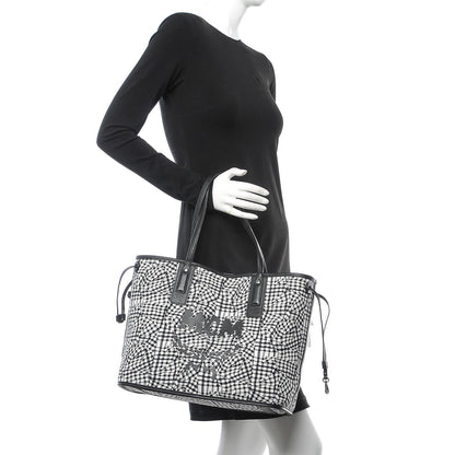 MCM Visetos Medium Liz Reversible Shopper Tote Black 2 of 12
