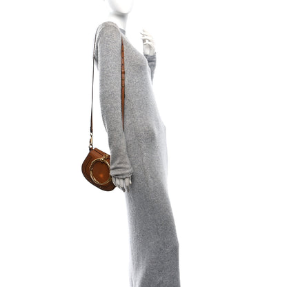 Chloe Calfskin Suede Small Nile Bracelet Bag Caramel 2 of 15
