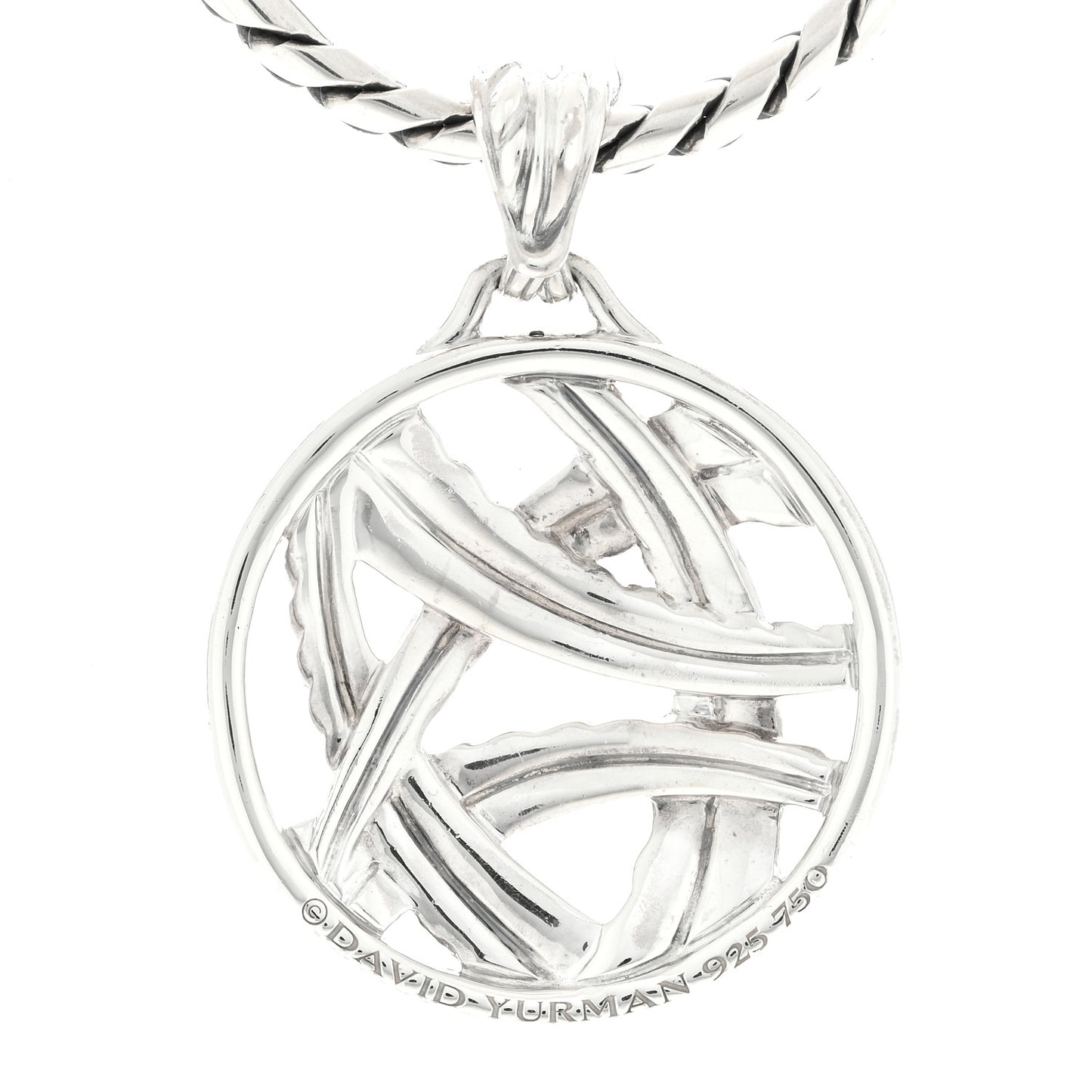 Sterling Silver 18K Yellow Gold Papyrus Enhancer Pendant Necklace