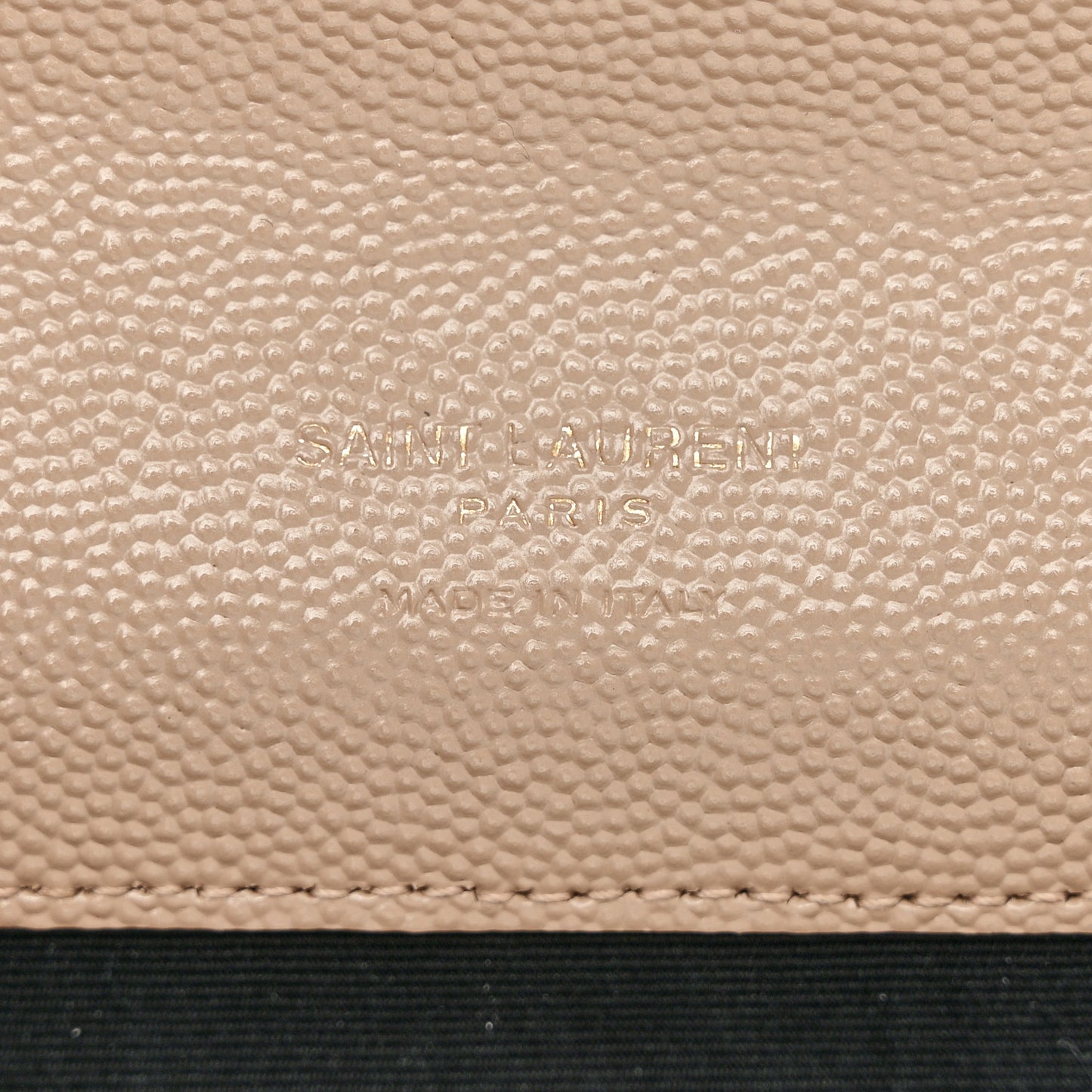 Grain De Poudre Matelasse Chevron Monogram Envelope Clutch Dark Beige