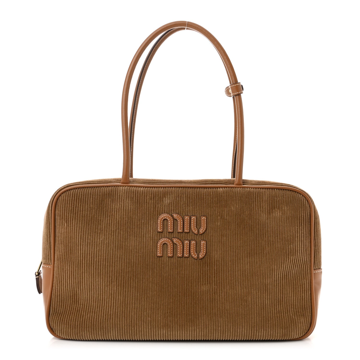 Miu Miu Corduroy Large Beau Top Handle Bag Cinnamon 1683175