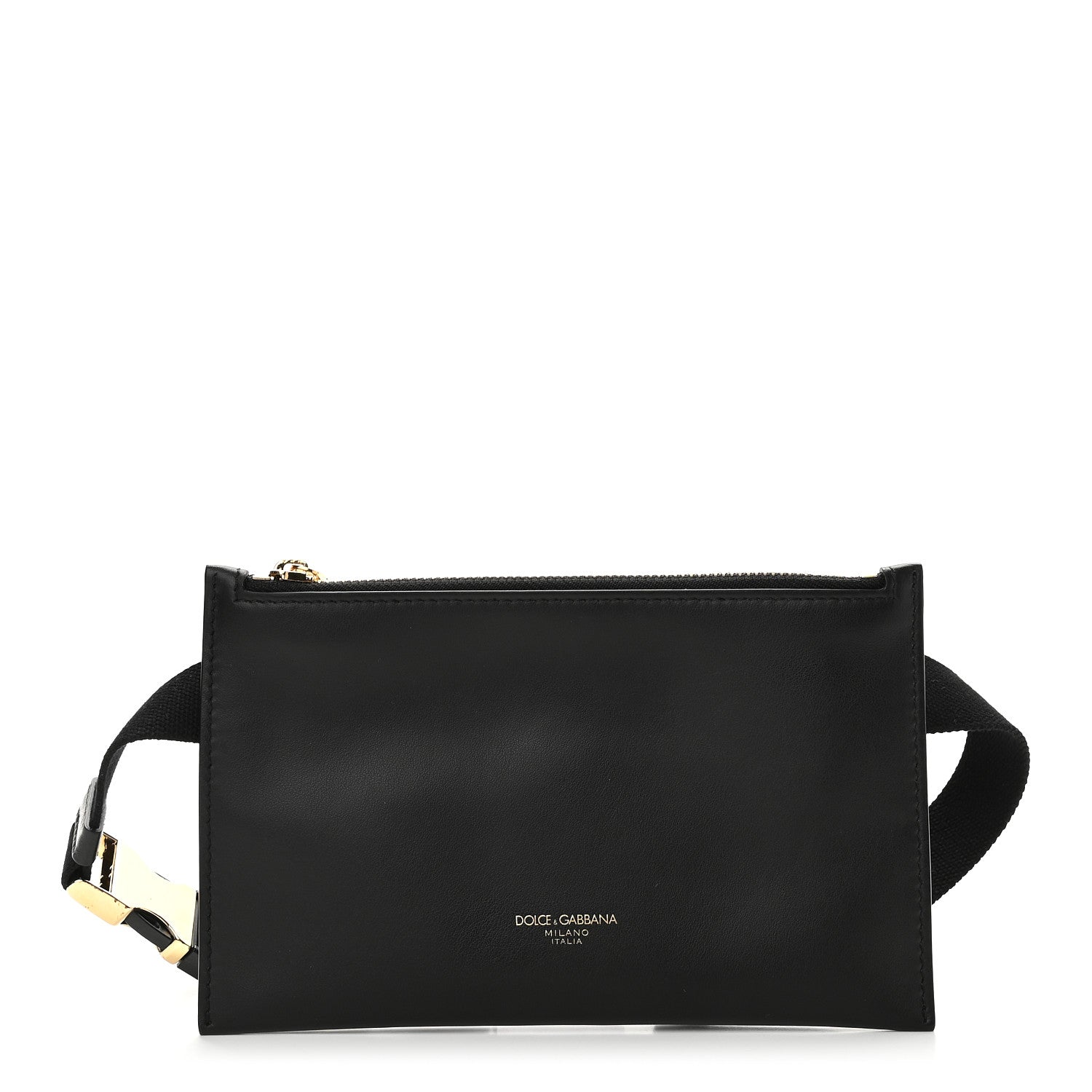 Dolce & Gabbana Calfskin Flat Belt Bag Black 1 of 8