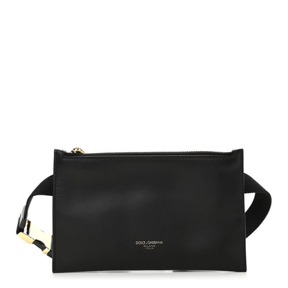 Dolce & Gabbana Calfskin Flat Belt Bag Black 1 of 8