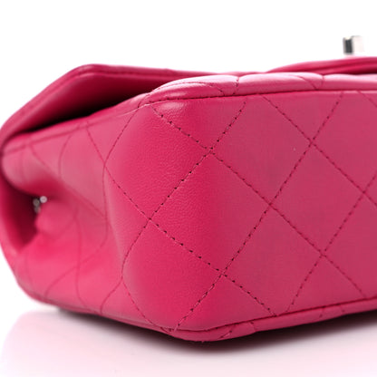 Chanel Lambskin Quilted Mini Rectangular Flap Fuchsia 8 of 11